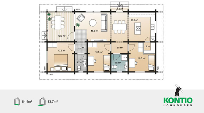 Plan maison : Delphinium LEO 84 photo 4